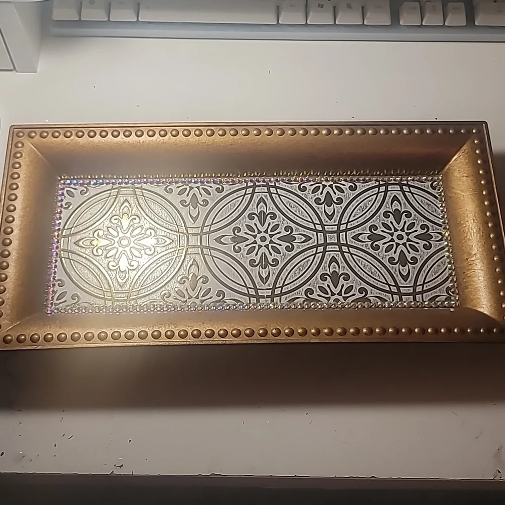 Gold Luxury Vanity Tray Large